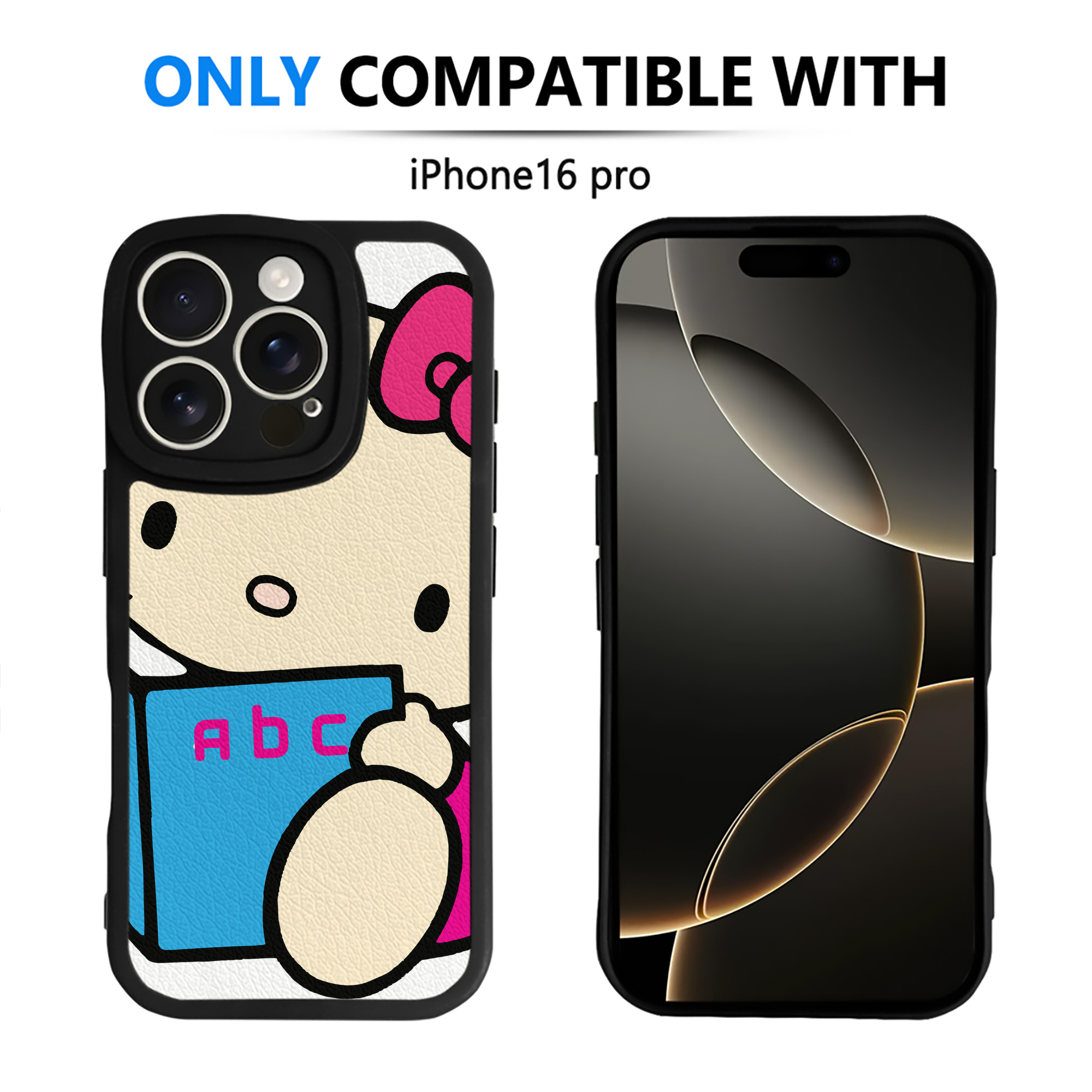 （画像用） Hello Kitty ハローキティ 【iPhone 16シリーズ対応】シリコンスマホケース（レザー調） 材質：シリコン